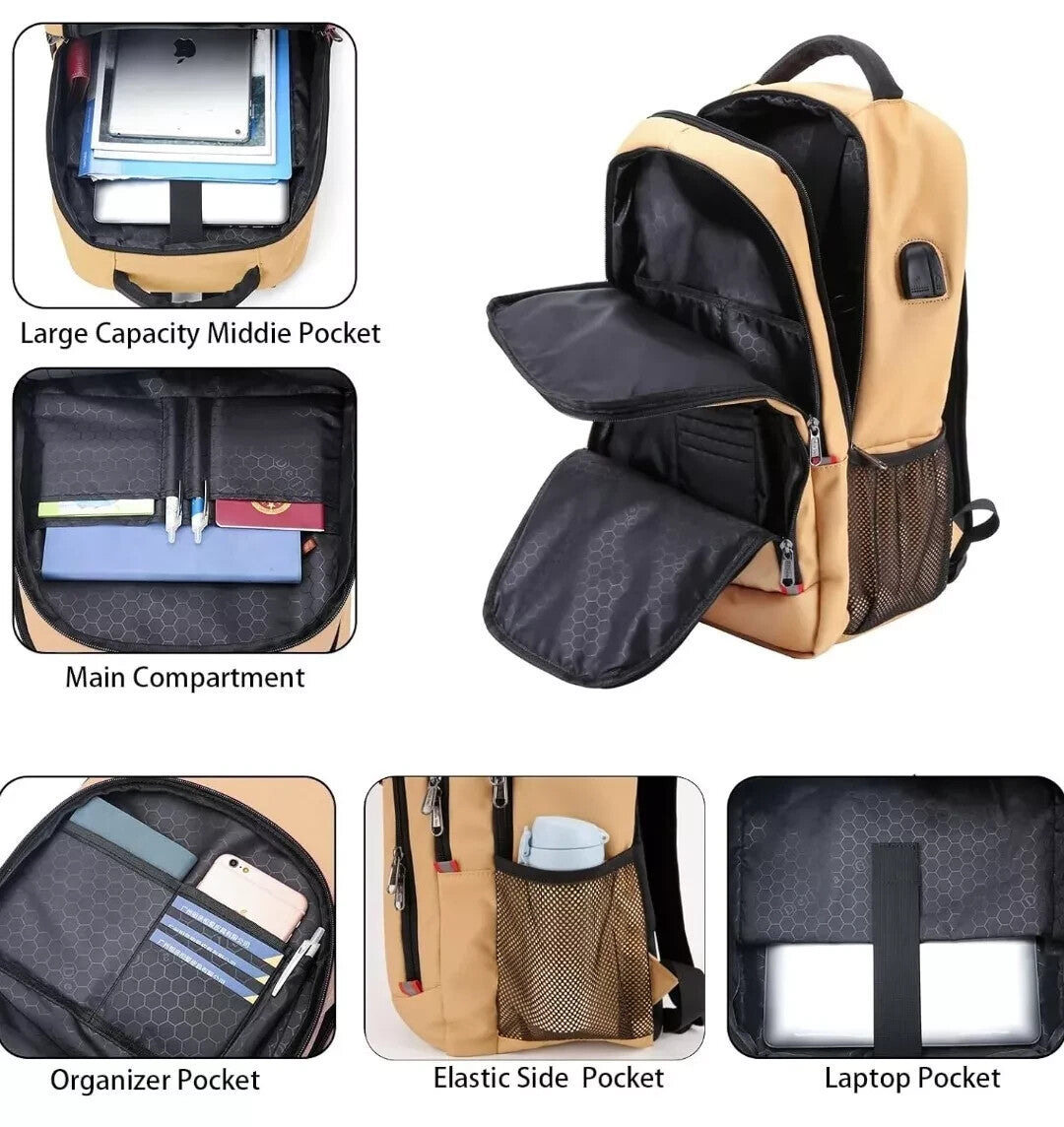 Della Gao Laptop Backpack Extra Large Anti-Theft Business Travel Laptop Backpack