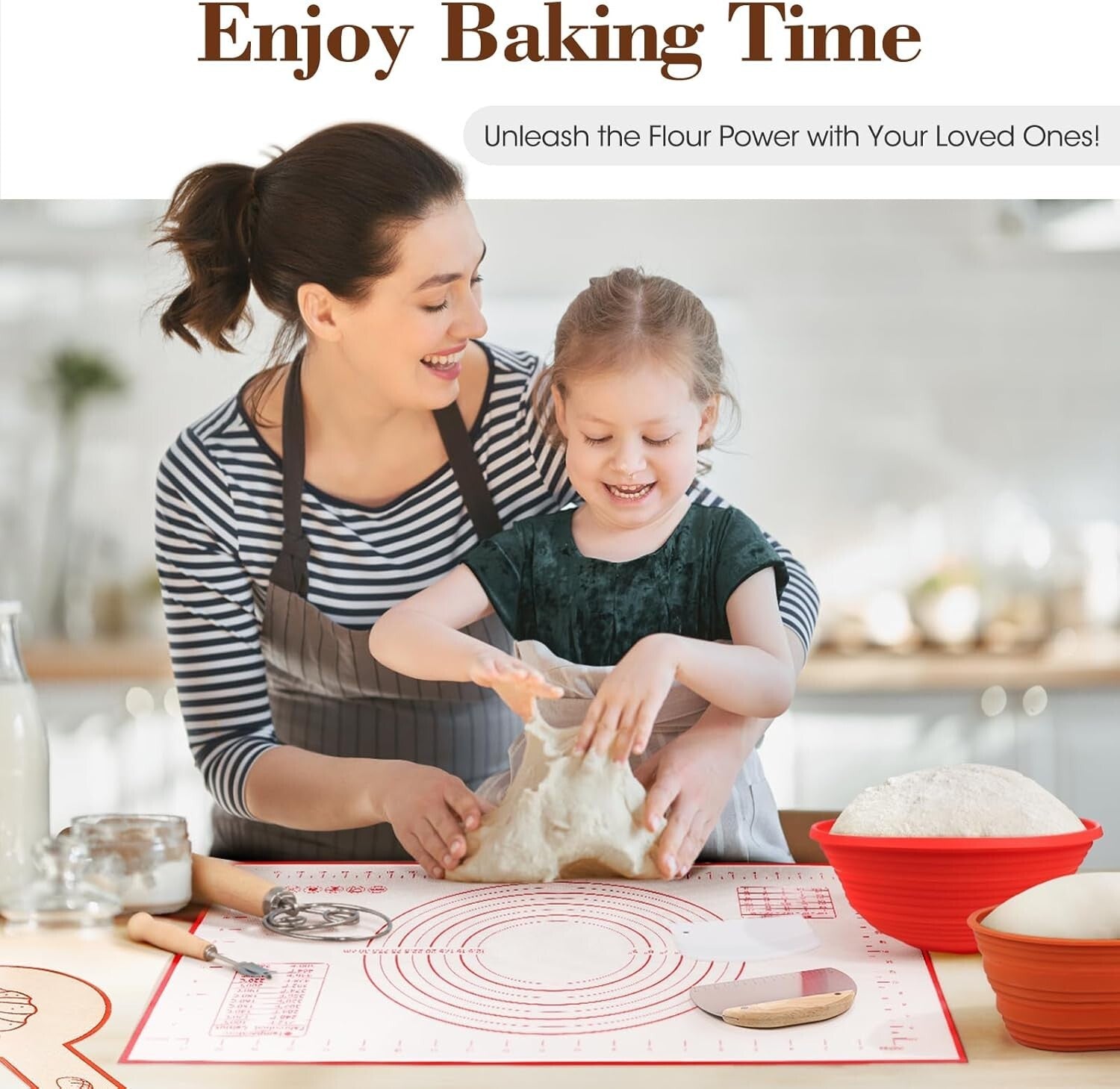 Sourdough Bread  Silicone Proving Basket Starter Kit - Fast Free Delivery