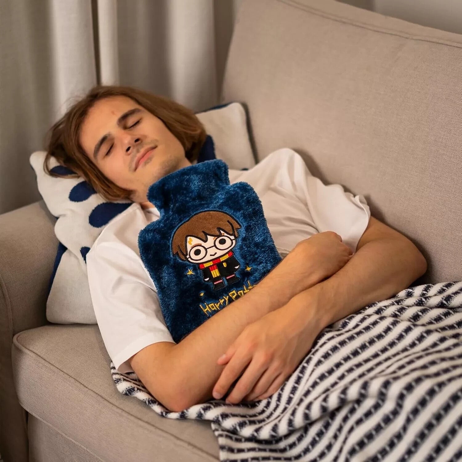 Wizarding World Harry Potter Hot Water Bottle Heating Pad 1.8L - Dark Blue