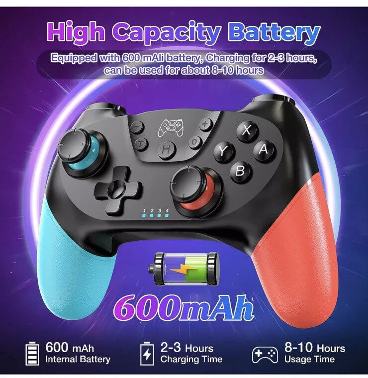 Wireless Bluetooth RGB Controller for Nintendo Switch/Switch OLED/Switch Lite/PC