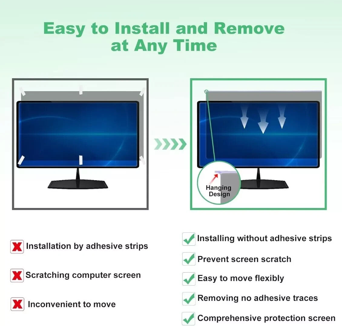 Computer Privacy Screen Filter, HD Computer Screen Protector, 22 Inch