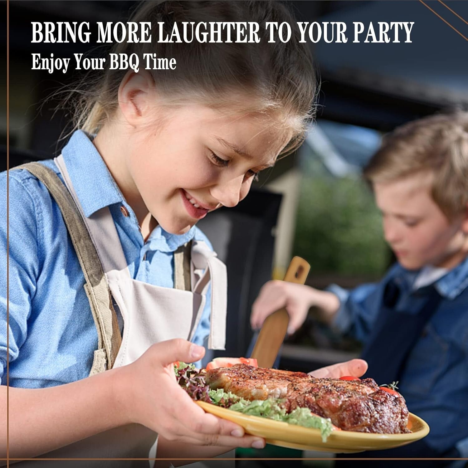 7 in 1 BBQ Spatula for Outdoor Grill, Multifunction BBQ Tool with 4 Mini Forks