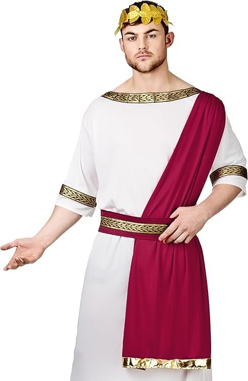 Adults Mens Roman Emperor Fancy Dress Up Party Halloween Costume Outfit New