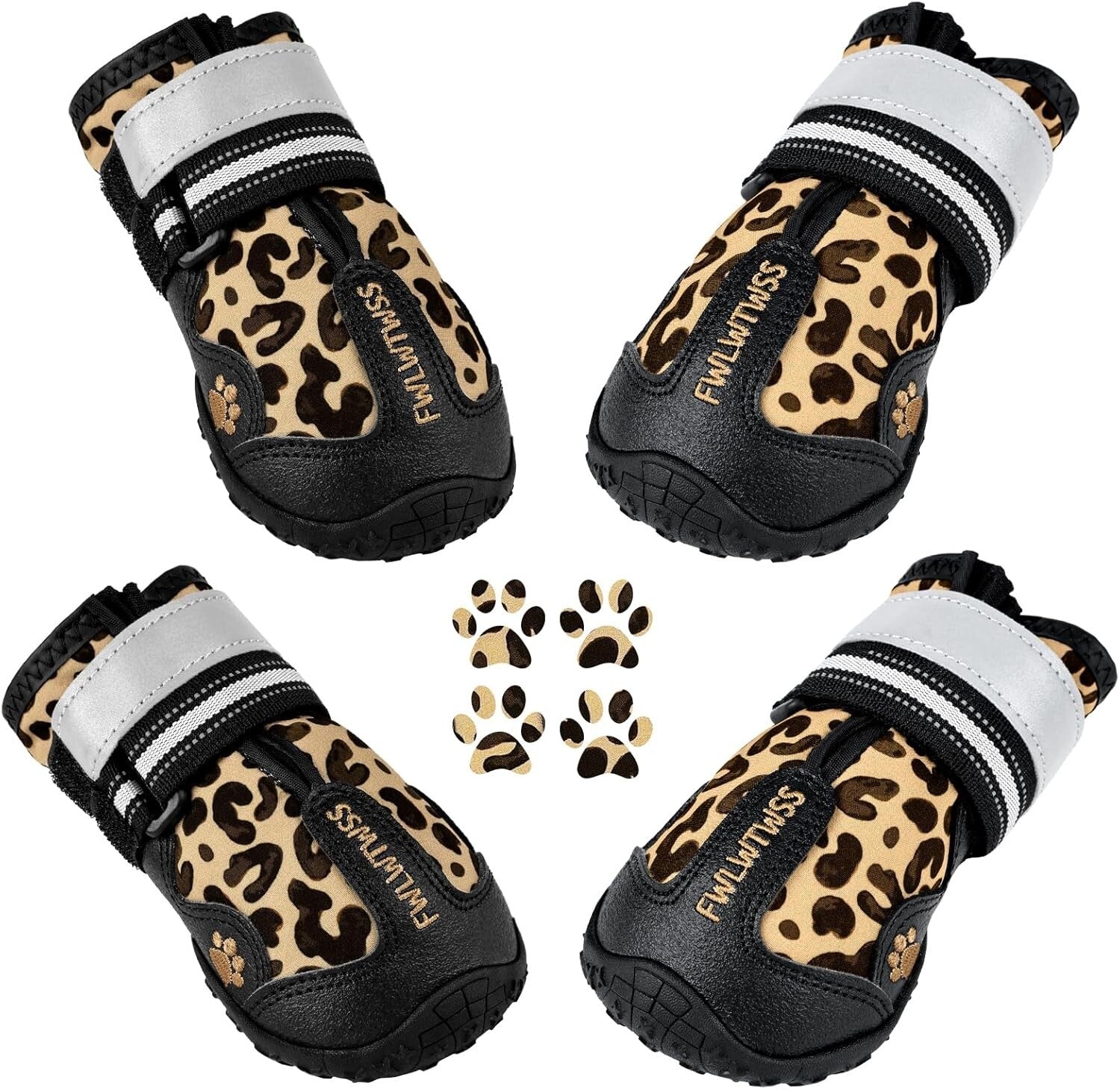 4x Anti-Slip Pet Boots Dog Rain Shoe Protective Rain Booties Socks Waterproof XL