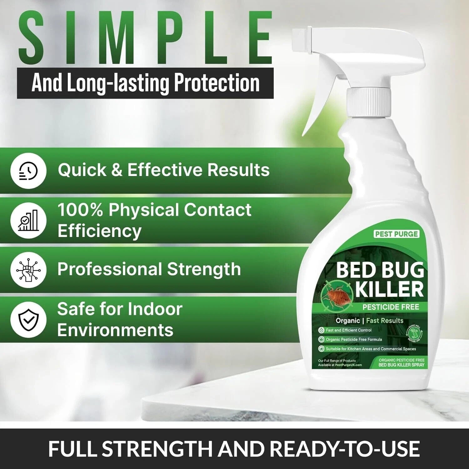 2 x STRONG BED BUG KILLER TREATMENT SPRAY CRAWLING INSECT INSECTICIDE HOME