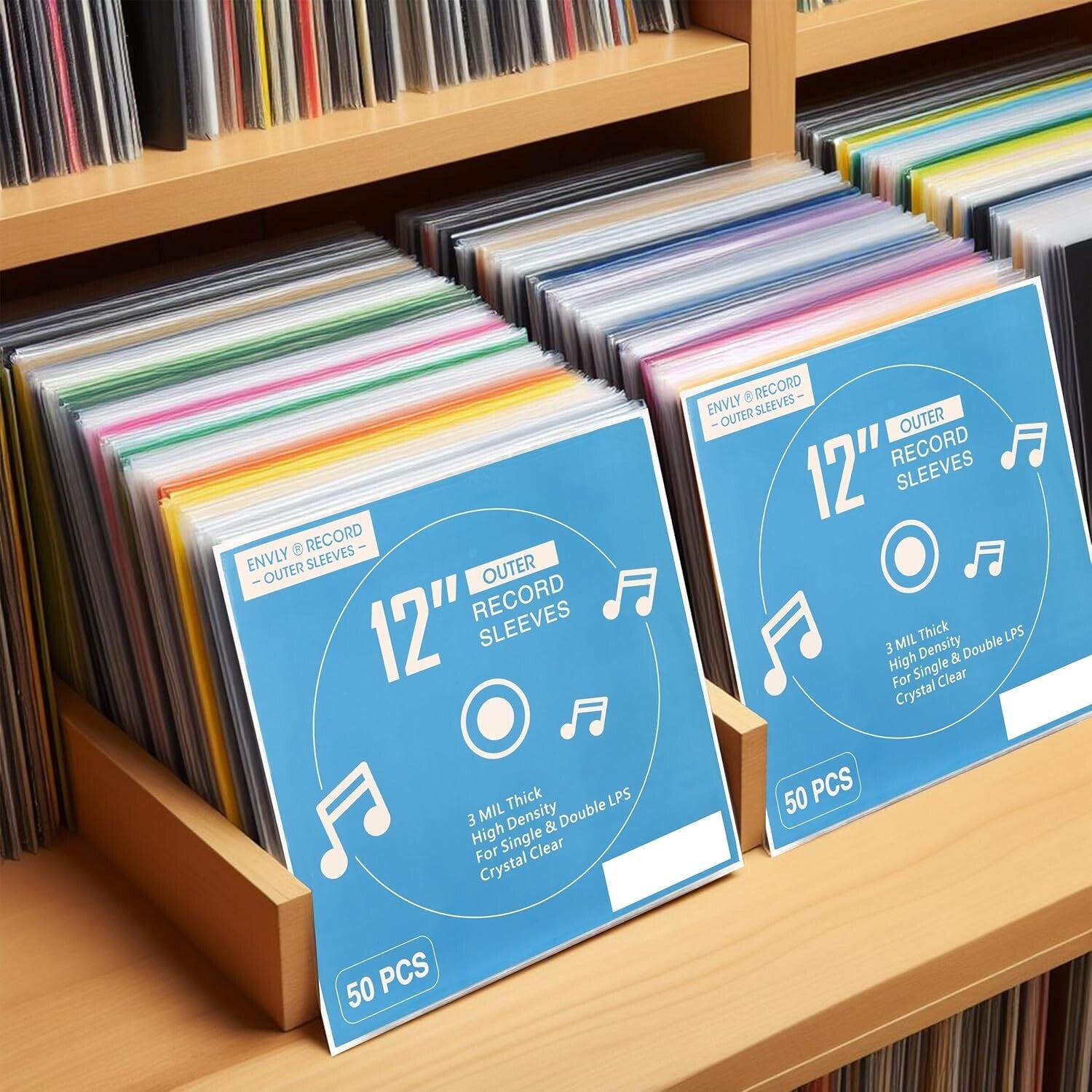 12 inch Record Sleeves Plastic Vinyl LP Single 12" Outer Album Covers 50 100 pcs