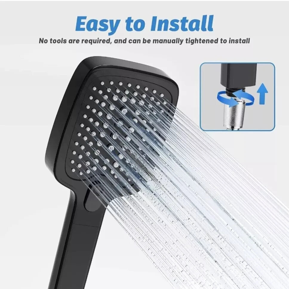 High Pressure Shower Head, VEHHE with 3 Modes, Power Shower Head. Self Cleaning