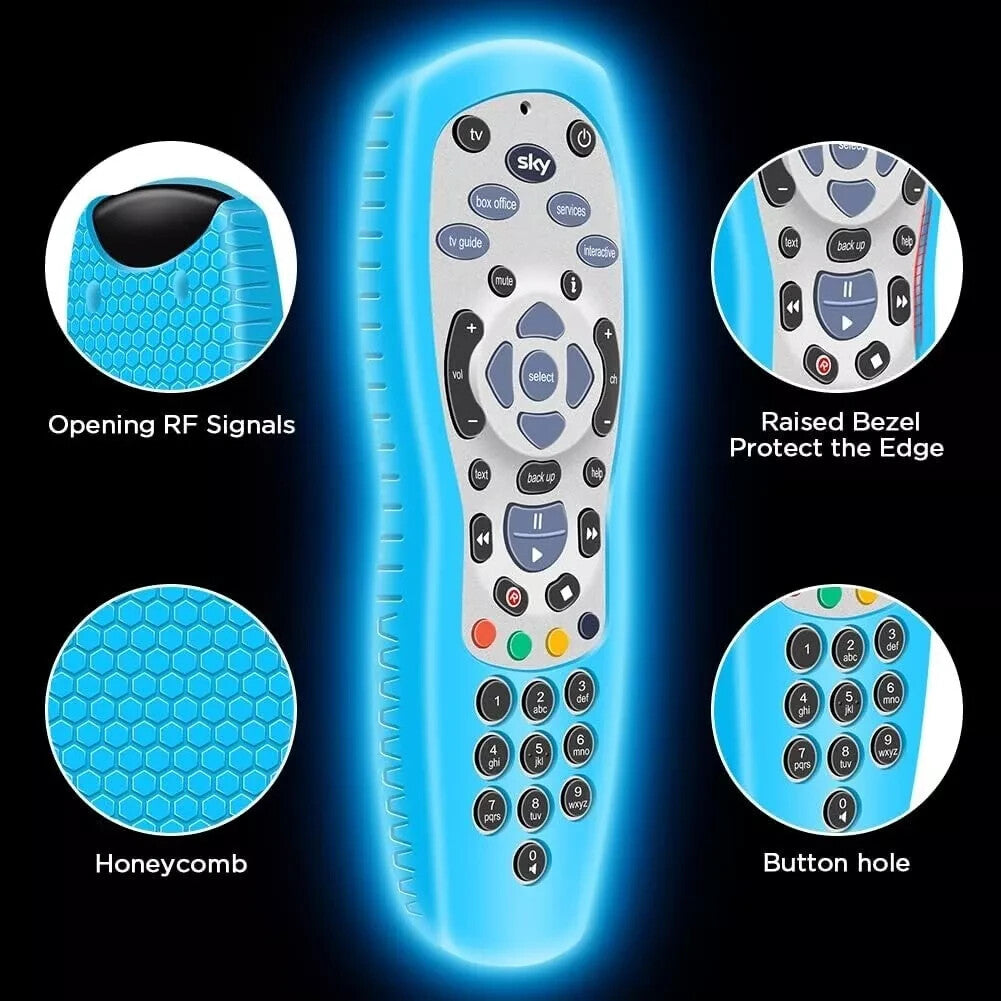 Protective Cover Case Skin Sleeve SKY+ HD Remote Control Glow in Dark