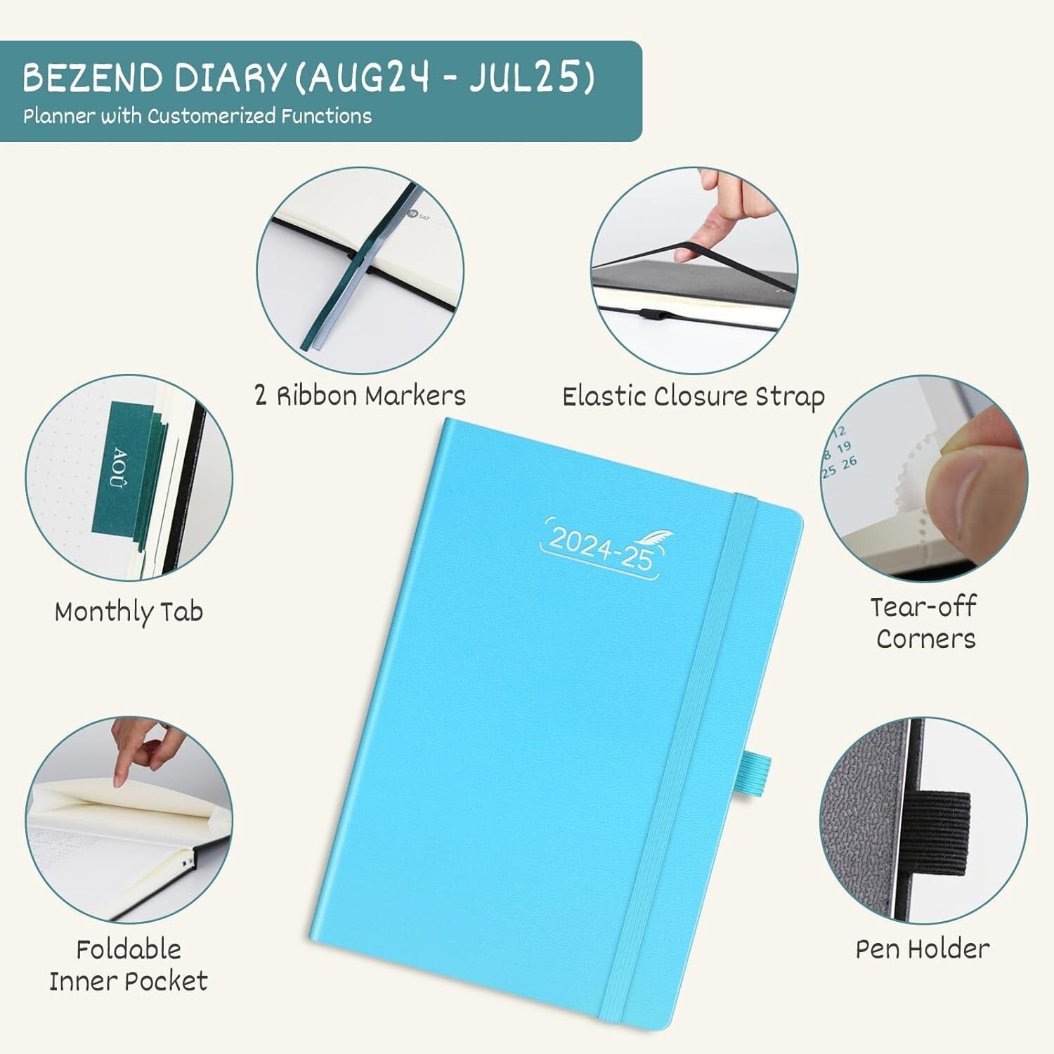 2024 2025 Academic Diary A5 Day to Page School Office Mid Year Teacher Planner