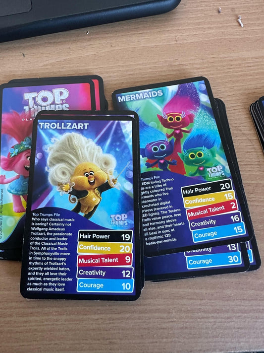 Trolls World Tour Top Trumps Card Game - Full of Fun Facts & Stats
