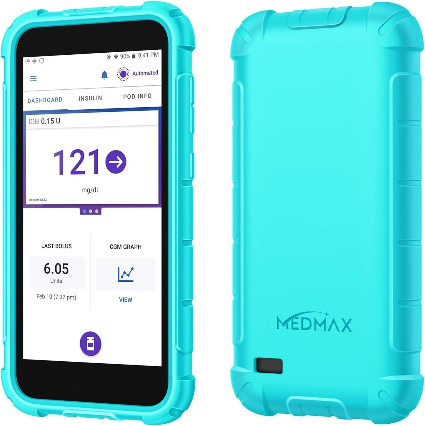 MEDMAX Silicone Case for Omnipod 5 Shockproof Anti Slip Protective Cover