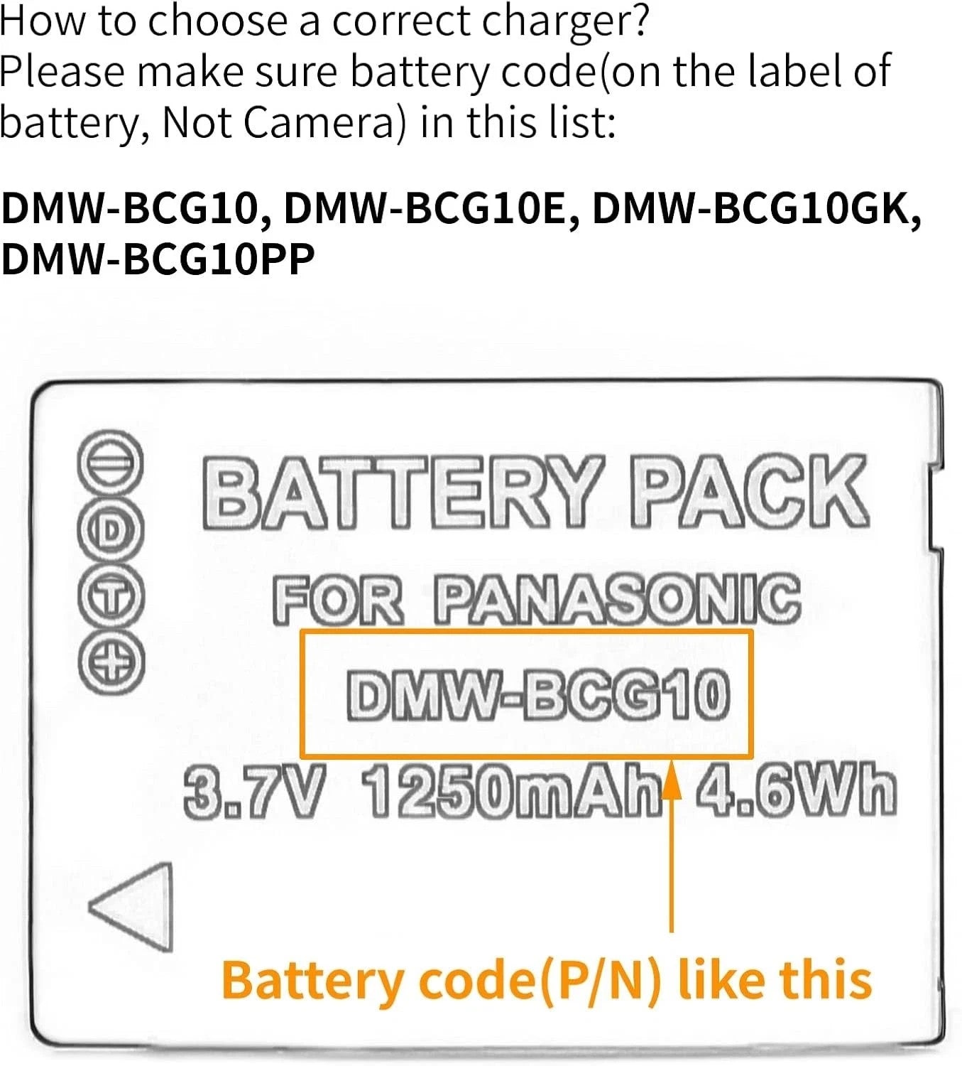Norifon DMW-BCG10 USB Charger for Panasonic Lumix DMC-TZ10, DMC-TZ20, DMC-TZ22