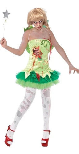 Women's Zombie Fairy Costume Size Small 8-10 Tinkerbell Style