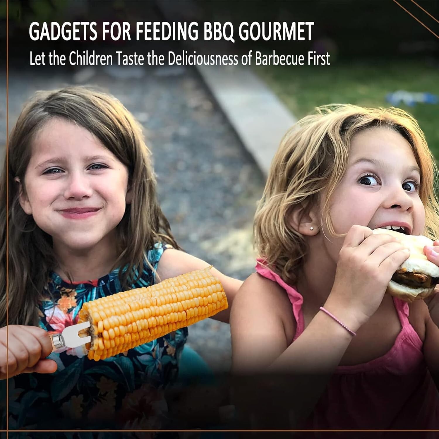 7 in 1 BBQ Spatula for Outdoor Grill, Multifunction BBQ Tool with 4 Mini Forks