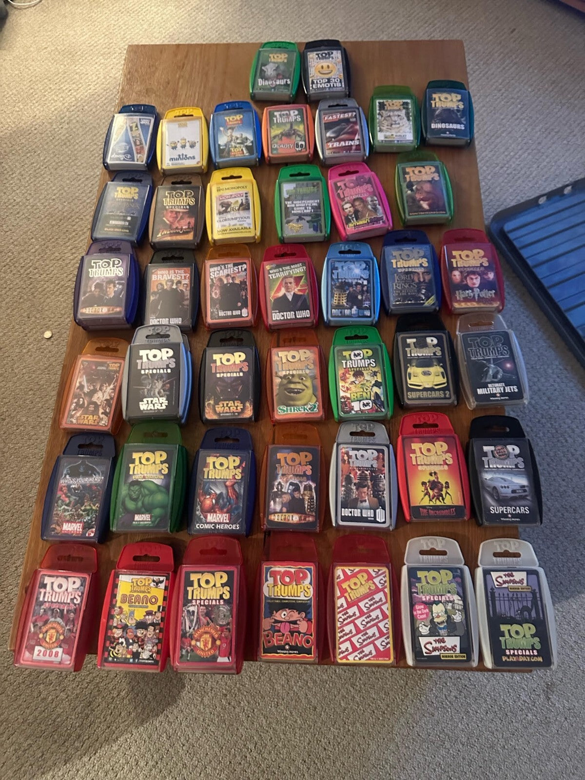 TOP TRUMPS MULTI-LIST OF CARD GAMES MARVEL - DC - POTTER - DR WHO - MOVIES ETC