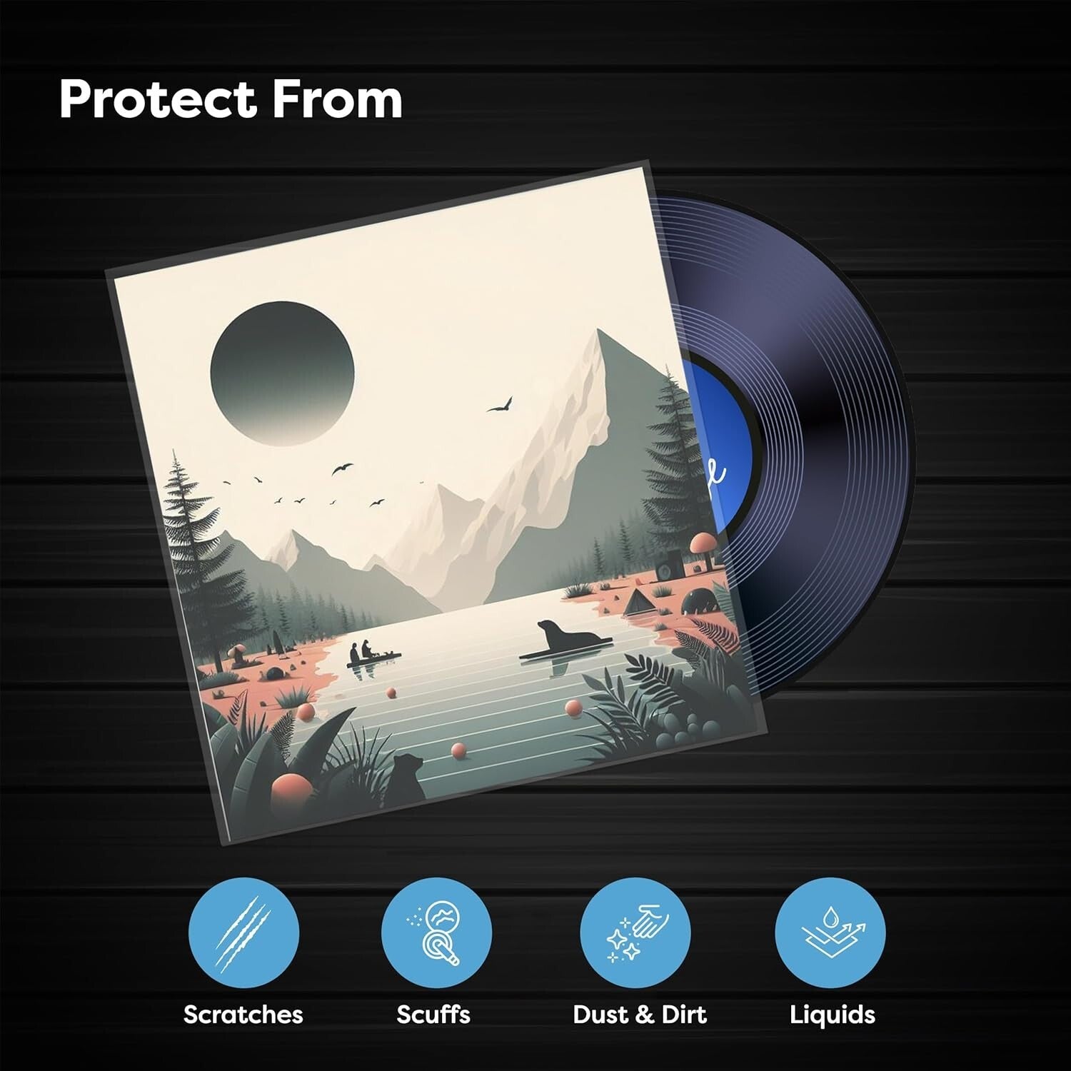 12 inch Record Sleeves Plastic Vinyl LP Single 12" Outer Album Covers 50 100 pcs