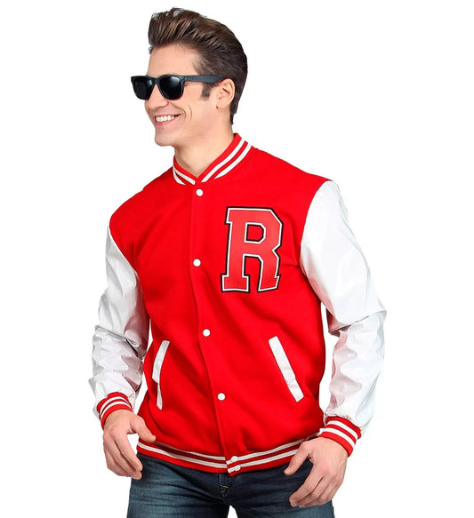 Collage Jock Letterman Jacket - Rydell High - Large
