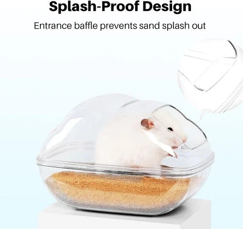 BUCATSTATE Hamster Sand Bath Container Transparent Plastic Sauna Toilet