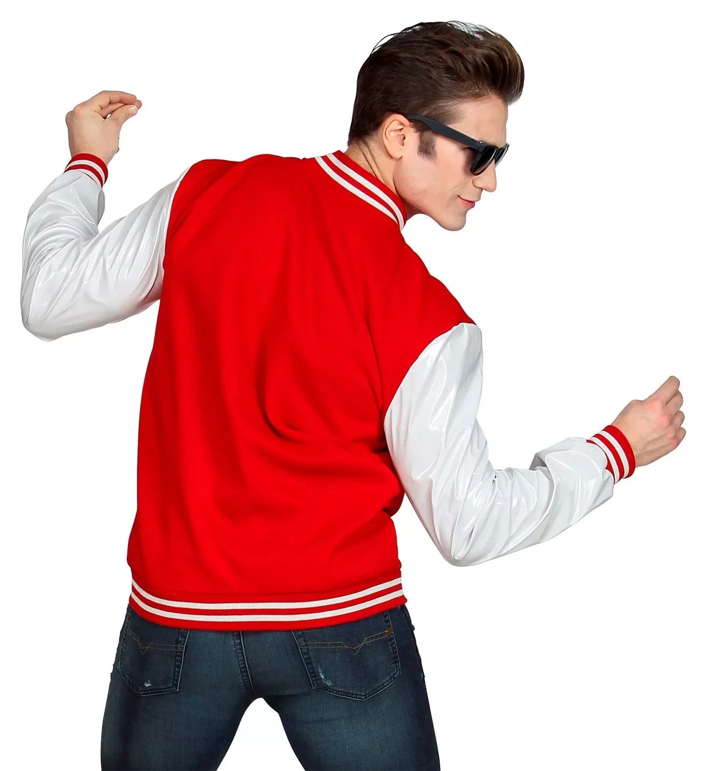 Collage Jock Letterman Jacket - Rydell High - Large