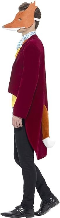 Fantastic Mr Fox Costume Roald Dahl , Jacket, Mock Waistcoat fancy Dress Smiffys