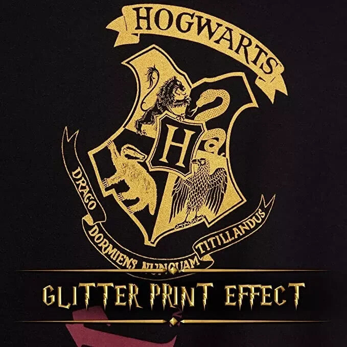 Harry Potter Black Long Hoodie Dress for Girls Age 9-10 Official Merchandise