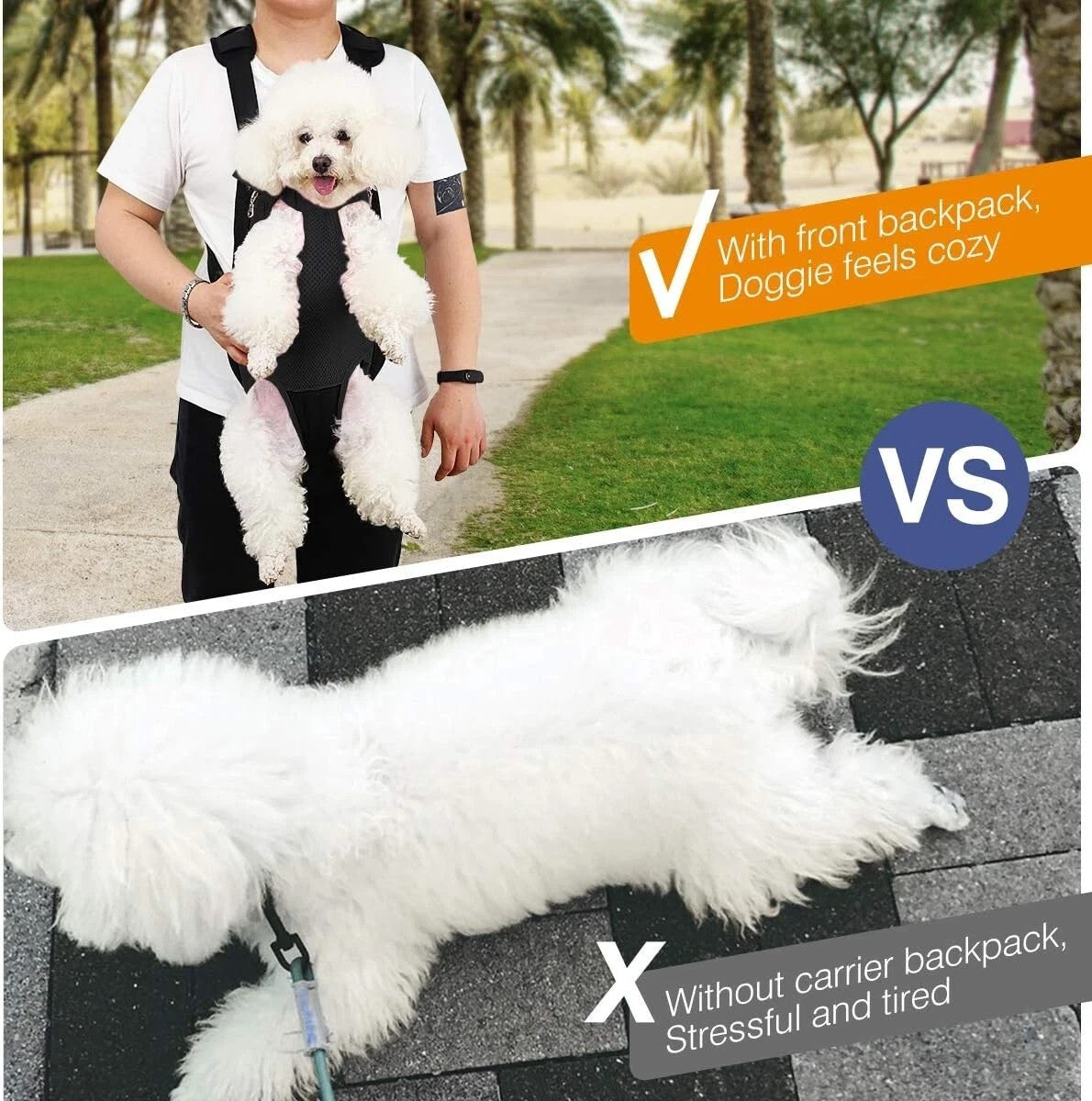 Pawaboo Pet Carrier Backpack, Adjustable Pet Front Cat Dog Carrier Backpack