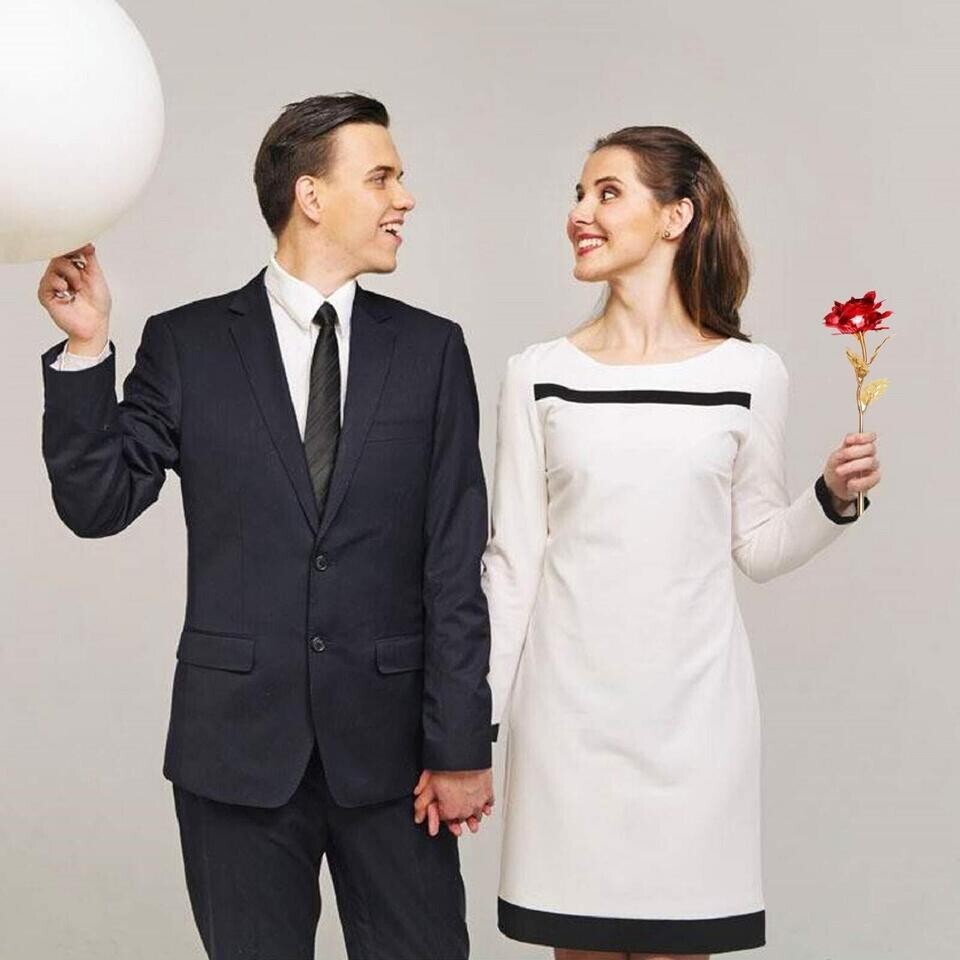 2x Beferr Crystal Rose Flower, Golden Galaxy Valentines Red Rose (2 boxes)