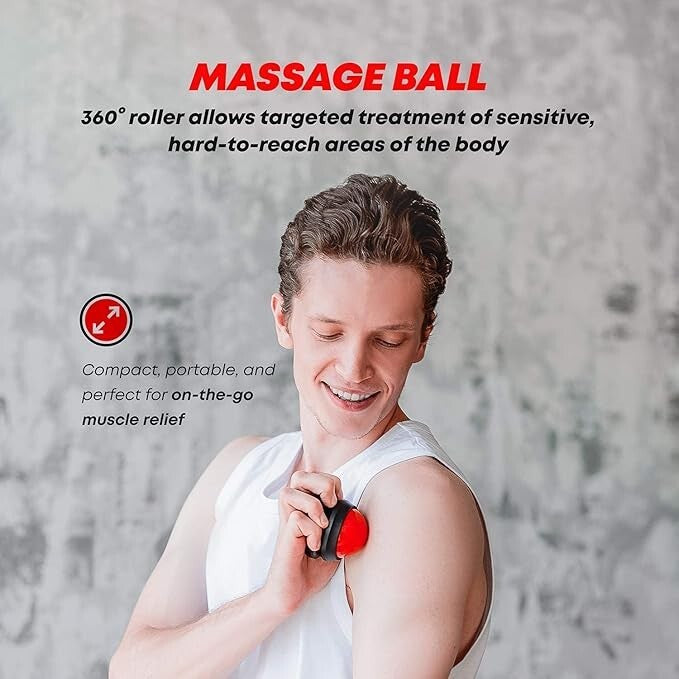 ELVIRE Foam Roller Deep Tissue Massager Set - Includes Rollers, Back Ball & More