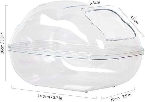 BUCATSTATE Hamster Sand Bath Container Transparent Plastic Sauna Toilet