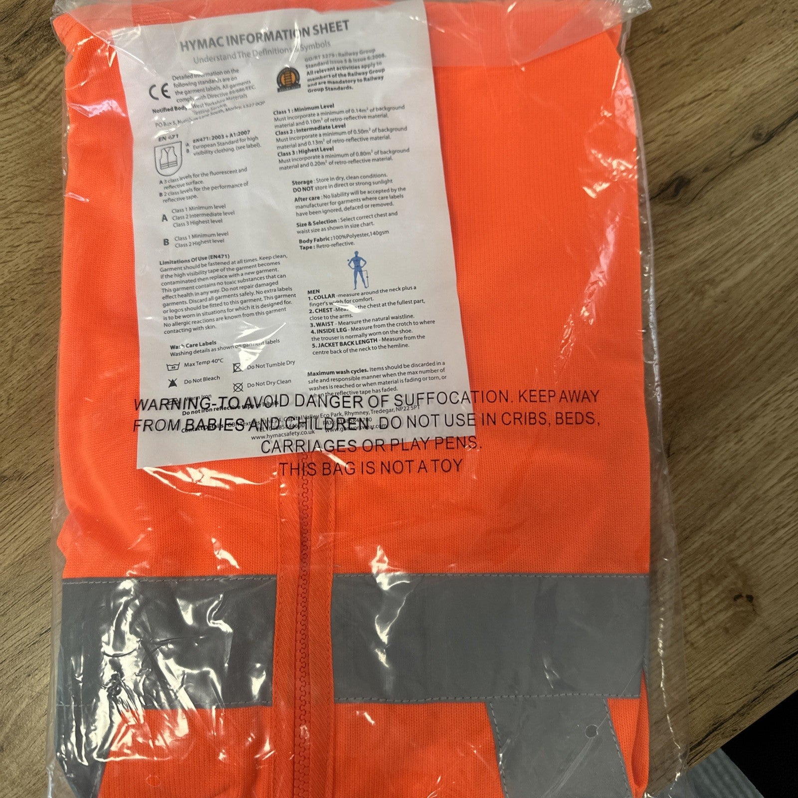 10X RAILWAY SPEC ORANGE HI VIZ VEST FRONT ZIPPER, POPPERS ON SHOULDERS SIDES XL