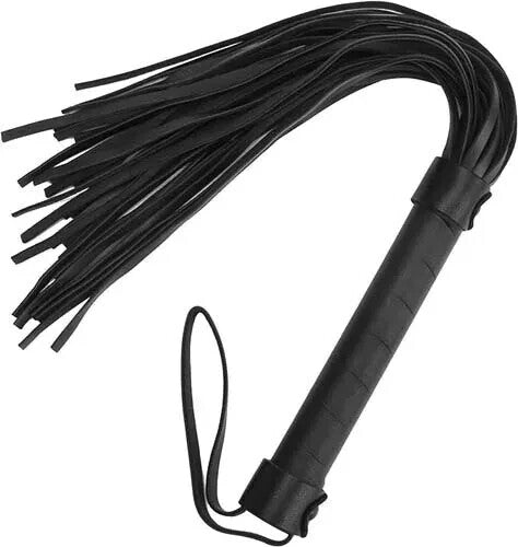 41.5 cm Riding crop, black faux leather paddle horse crop and riding crop Black