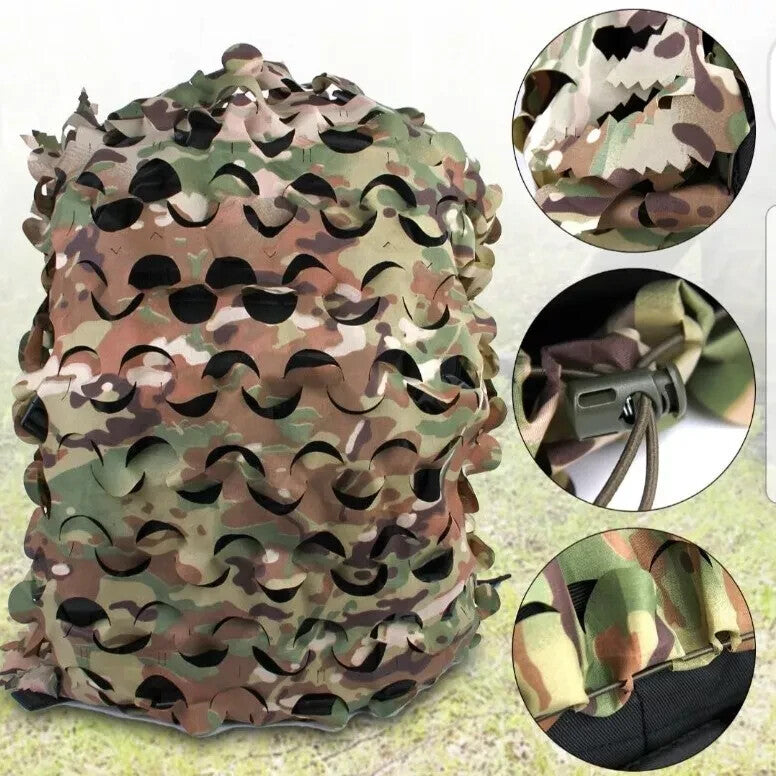 Tactical Backpack Cover Breathable Mesh Camo For Army Airsoft Camping UK LOOGU
