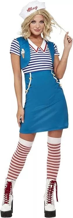 Stranger Things Ice Cream Sailor Costume Smiffy's Fancy Dress - M