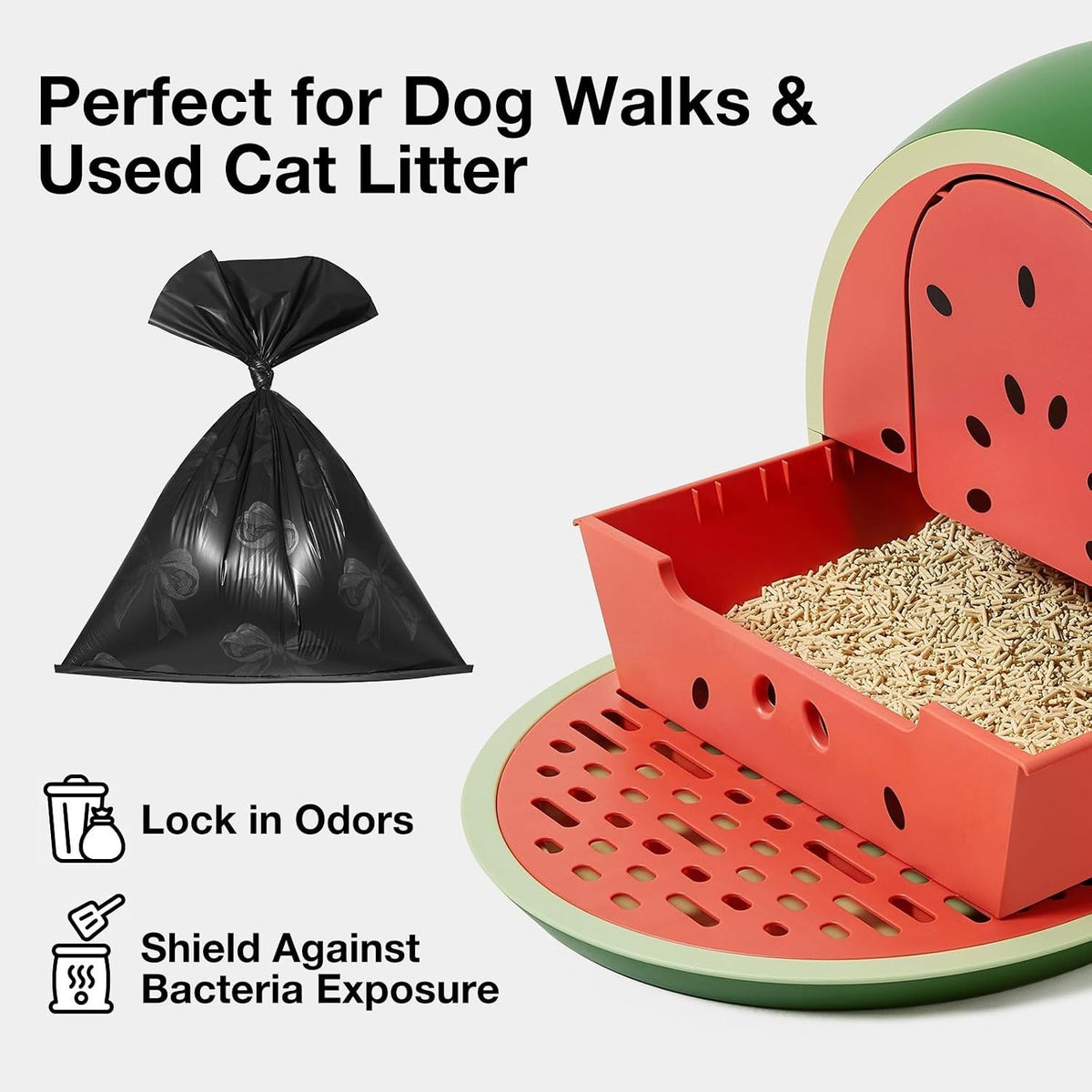Dog Poo Bags With Tie Handles - 300 X Extra Thick & Leak-Proof Dog Waste Bags