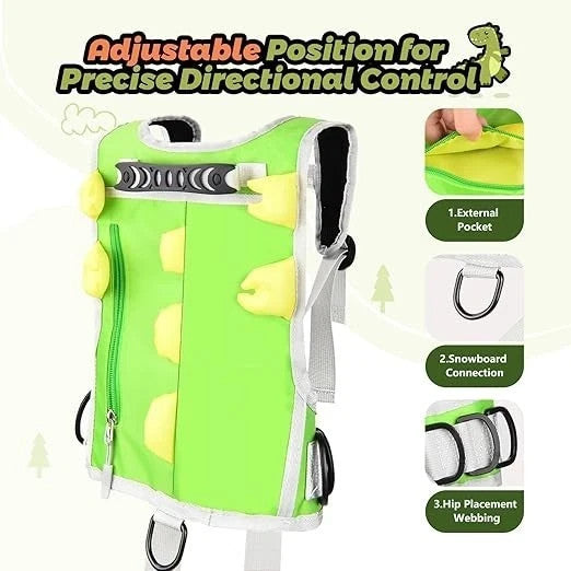 Kids Ski and Snowboard Harness Ski Traction Rope Boys Girls Premium Ski Shoulder