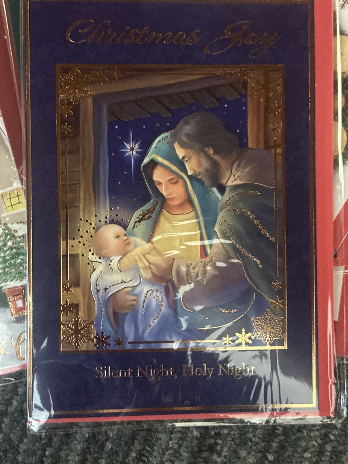 Pack 10 Christmas Cards Traditional Modern Classic Festive & 2 New Years Cards