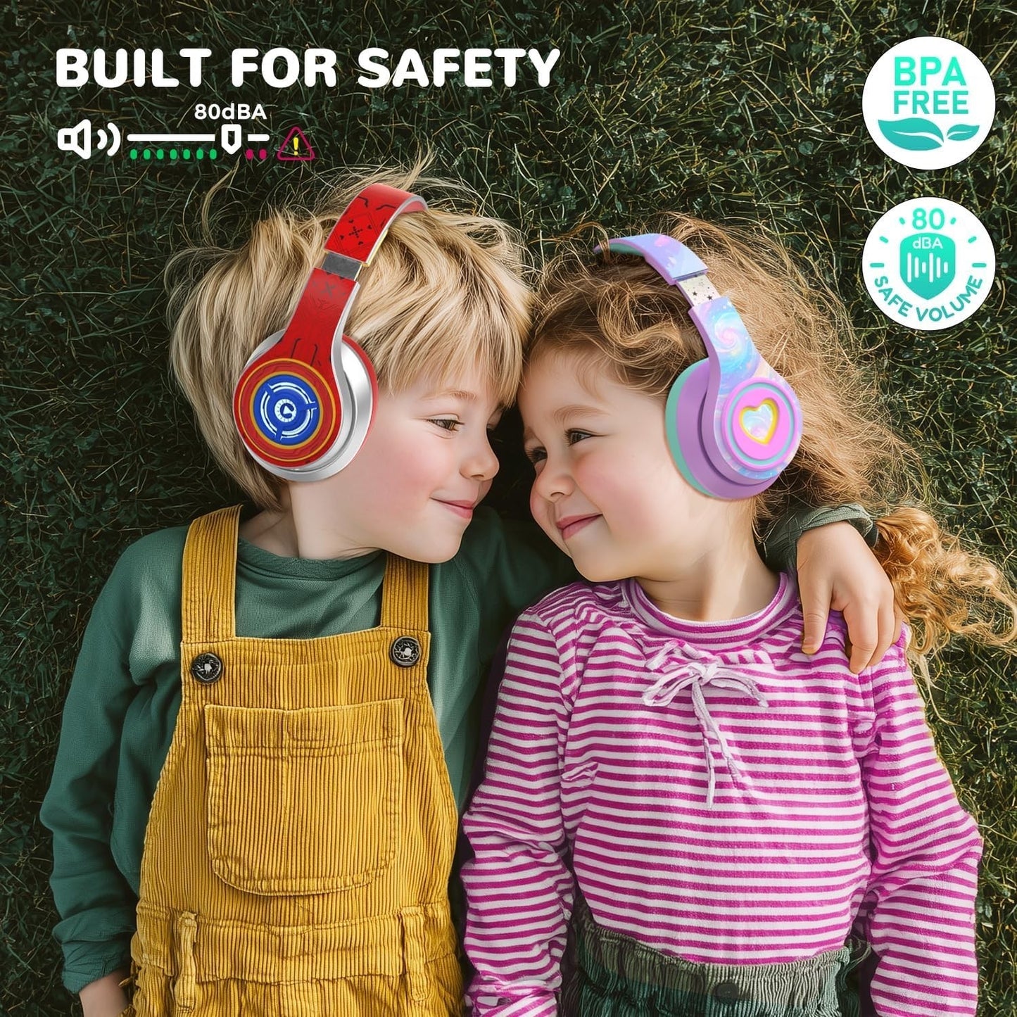 iClever Kids Active Noise Cancelling Headphones - 60 Hour Play Time - Wireless 