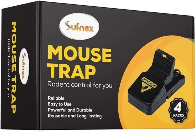 4 x METAL RAT TRAP PEST CONTROL RODENT INDOOR OUTDOOR CATCHER MOUSE LARGE