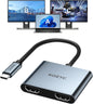 KOZYC USB C to Dual HDMI Adapter 4K@60Hz, Type C to HDMI Splitter (0-128)