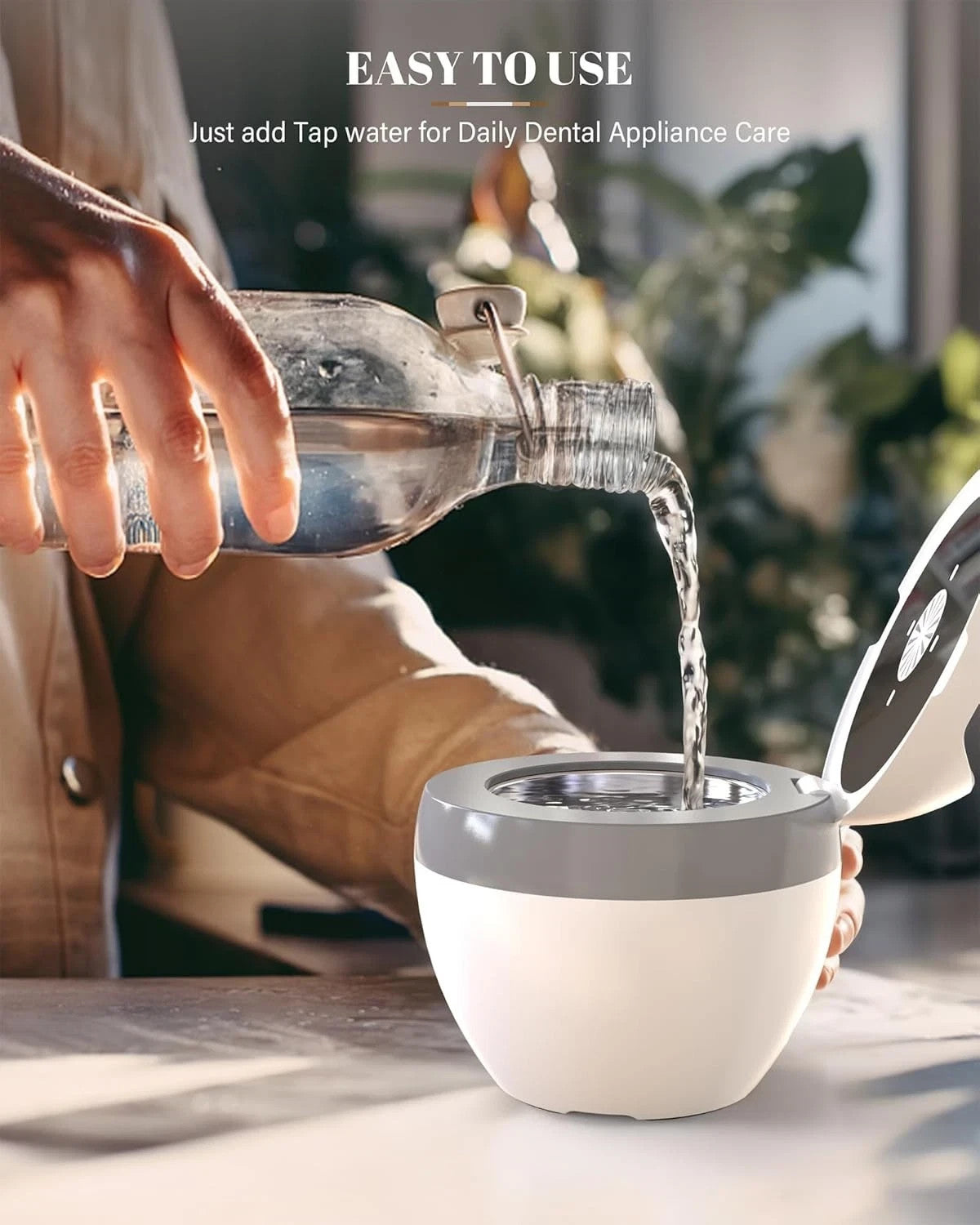 Ultrasonic Retainer Cleaner Invisalign UV-Dental Pod Denture Aligner Mouth Guard