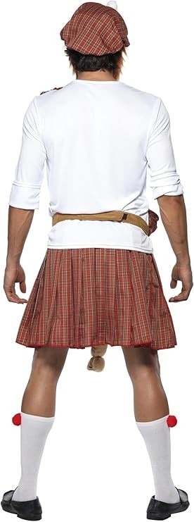 Mens Scotsman with Surprise Fancy Dress Costume Well Hung Highlander Outfit fg
