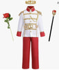 Boys White/Red/Gold Prince Charming Fancy Dress Costume With rose Age 10-12 Yrs