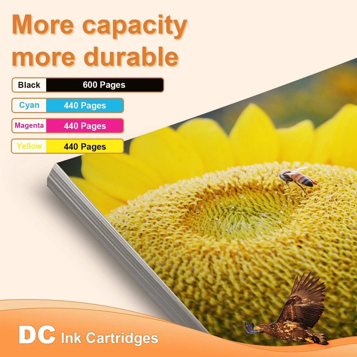 D&C 20x Compatible Ink Cartridge Replacement for Epson T1285 - T1281 T1282 T1283