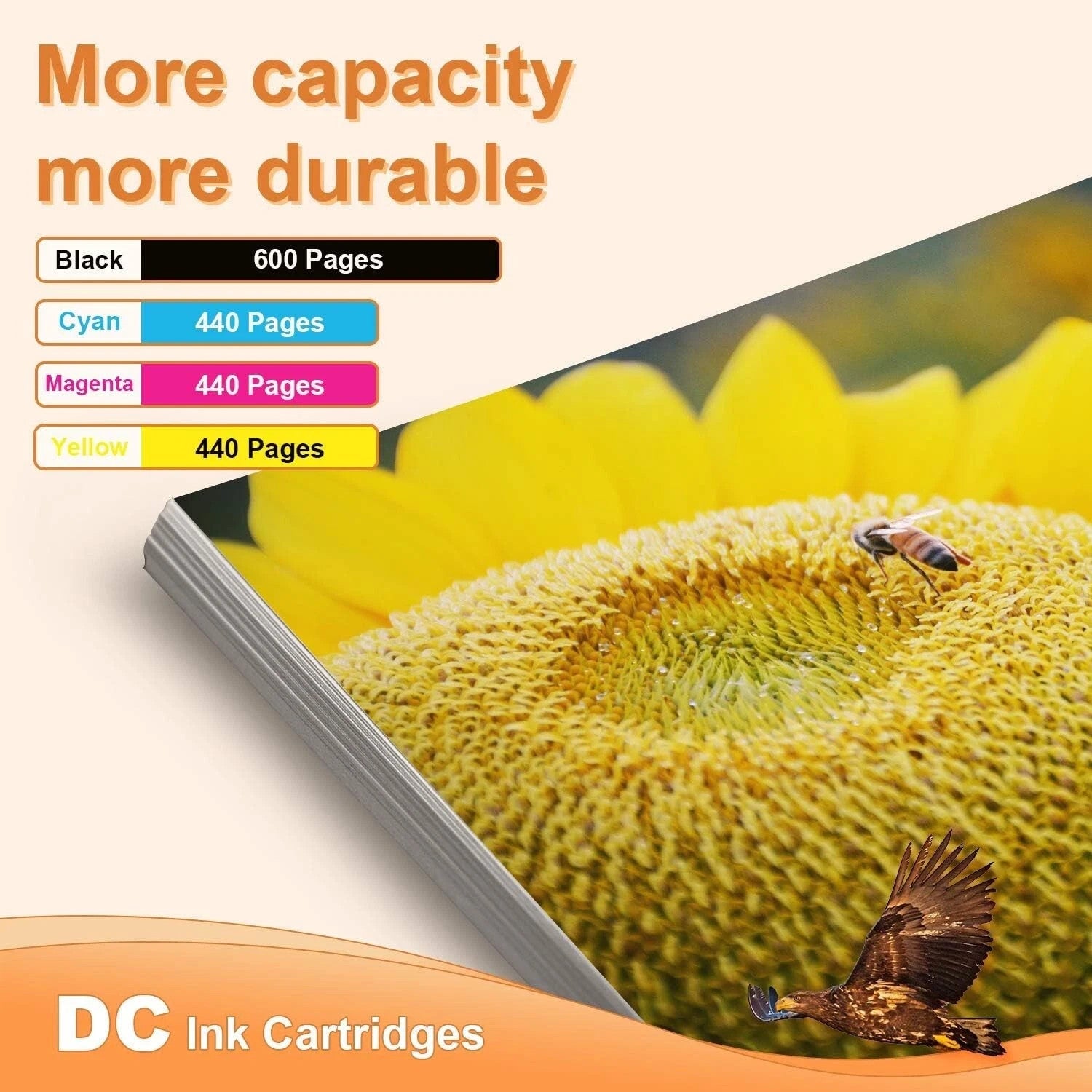 D&C 20x Compatible Ink Cartridge Replacement for Epson T1285 - T1281 T1282 T1283