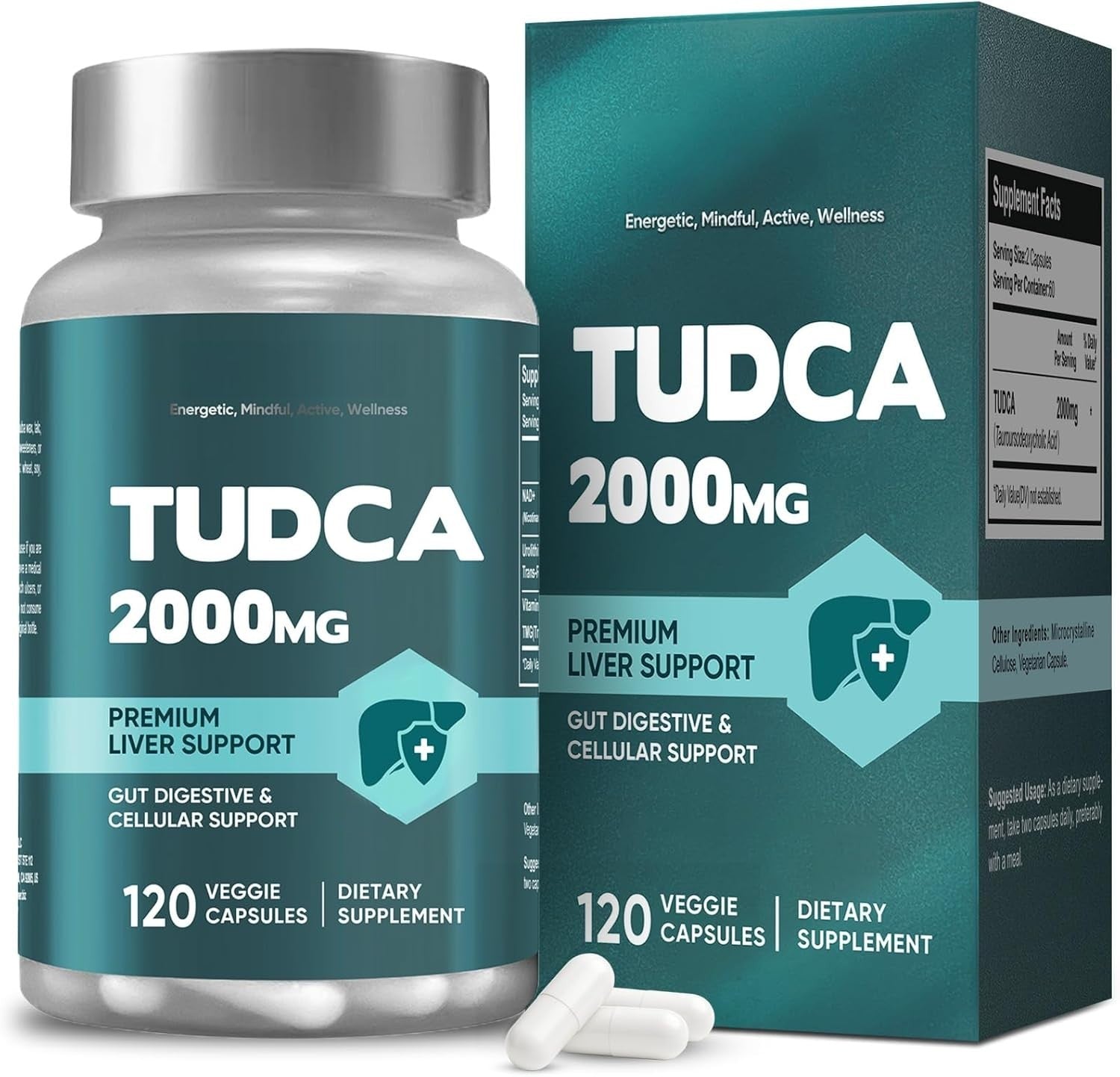 TUDCA Liposomal Tauroursodeoxycholic Acid & NAC 2000mg 120 Capsules exp: 06/28