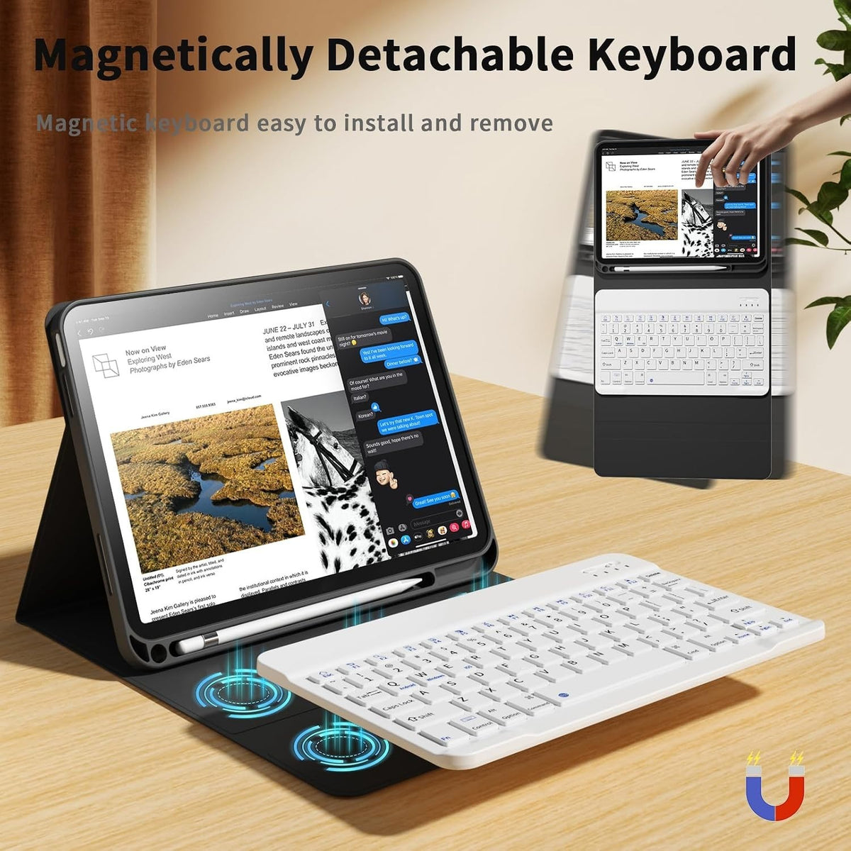 Keyboard Case for iPad 10th Generation 2022/iPad A16 11th Genration 2025 Black