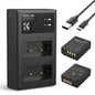 K&F Concept NP-W126 Camera Battery & Dual Charger Kit for Fujifilm XT30 XT20 A5