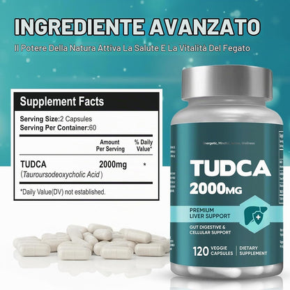 TUDCA Liposomal Tauroursodeoxycholic Acid & NAC 2000mg 120 Capsules exp: 06/28