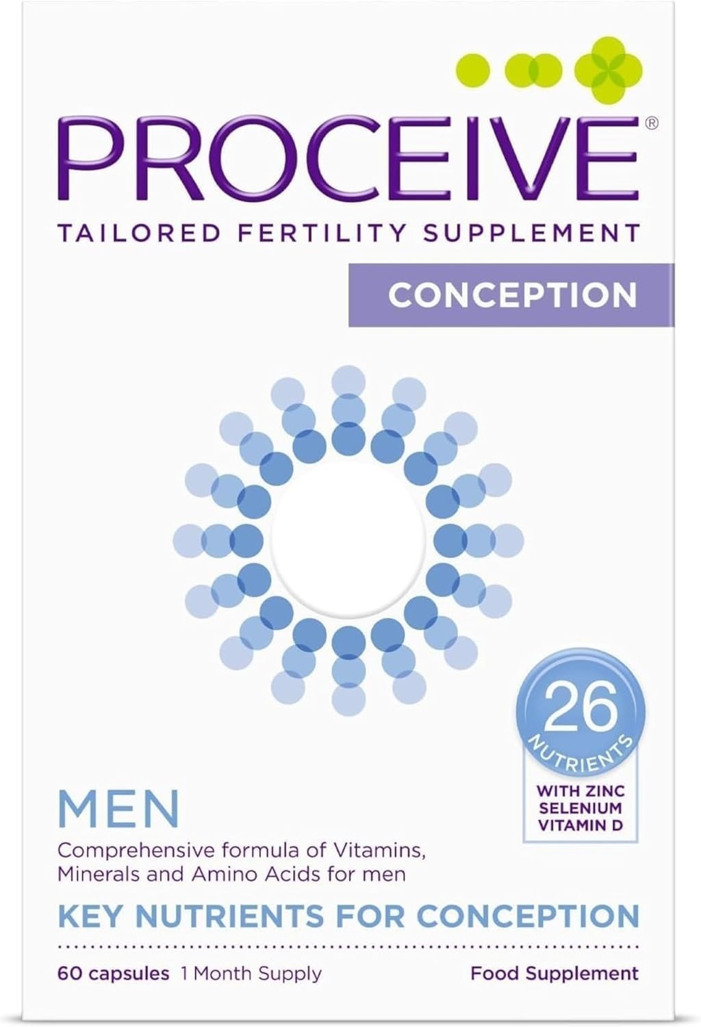 Proceive Men Fertility Supplement 👨 60 Caps 💊 Conception 💙 BB 08/2027 NEW