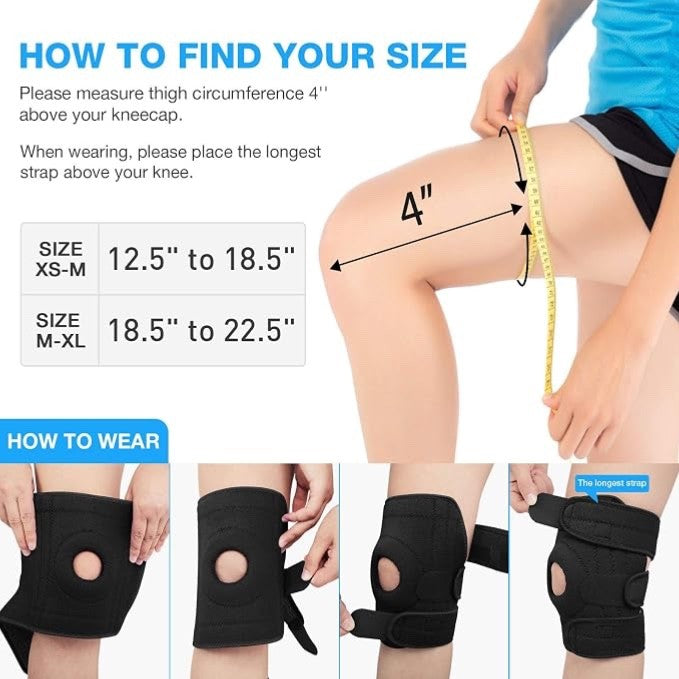 Avidda Knee Support with Open-Patella Design for Joint Pain Sports Injury Xs - M